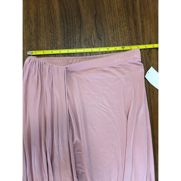 Free People FP Beach Womens Ruched Daphne Pull-on Midi Skirt Pink Size XS - Picture 6 of 8